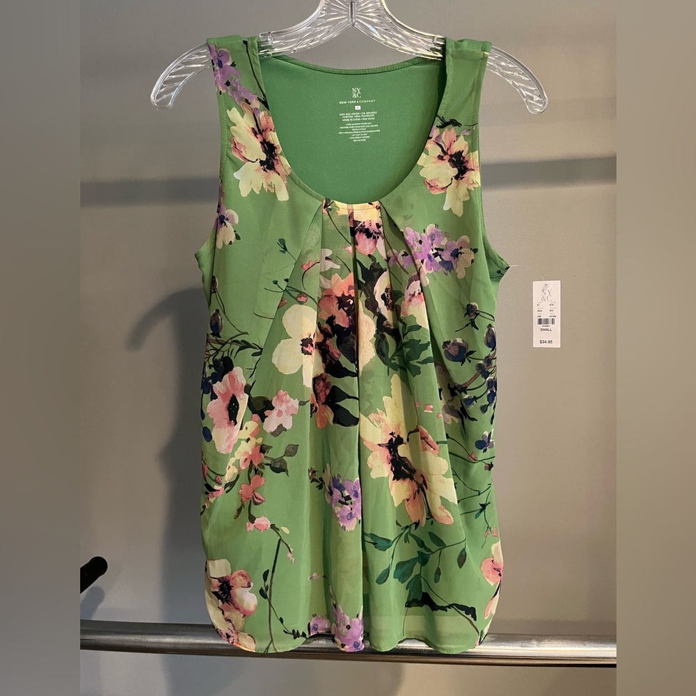 Cute floral New York and Company tank top.